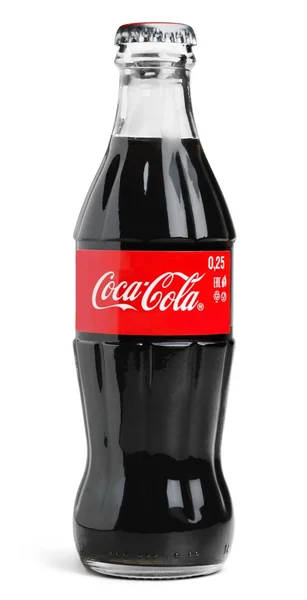 Plastikowe butelki Coca-Coli izolowany — Zdjęcie stockowe