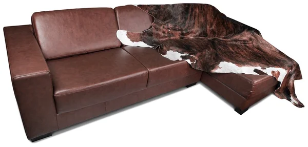 Mooi en luxe lederen sofa — Stockfoto