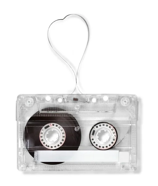 Oude audiocassette, geïsoleerd — Stockfoto