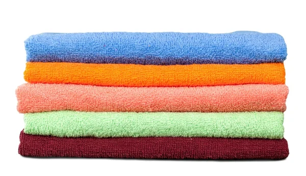 Stapel donzige handdoeken — Stockfoto