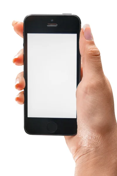 Telefone celular na mão feminina — Fotografia de Stock