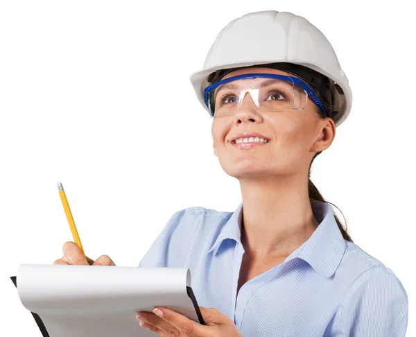 Retrato de joven estudiante de arquitectura — Foto de Stock