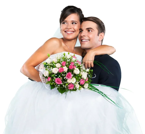 Just married young couple — Stock Photo, Image