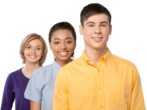 Grupo de estudiantes aislados — Foto de Stock