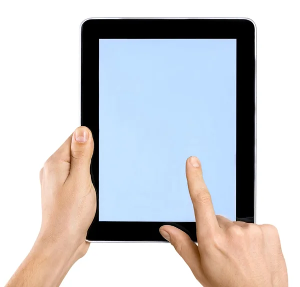 Muž držící digitální tablet — Stock fotografie