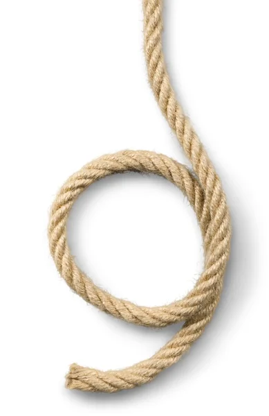 Coiled rope on  background — Stock Photo, Image