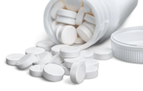 White medical pills — Stock Photo, Image
