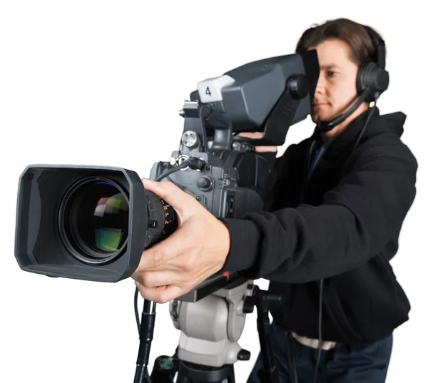 Cameraman working with camera — Stock Photo, Image