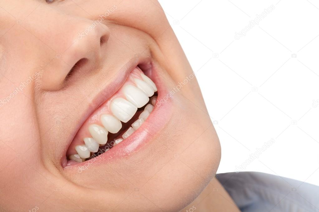 woman with healthy white teeth