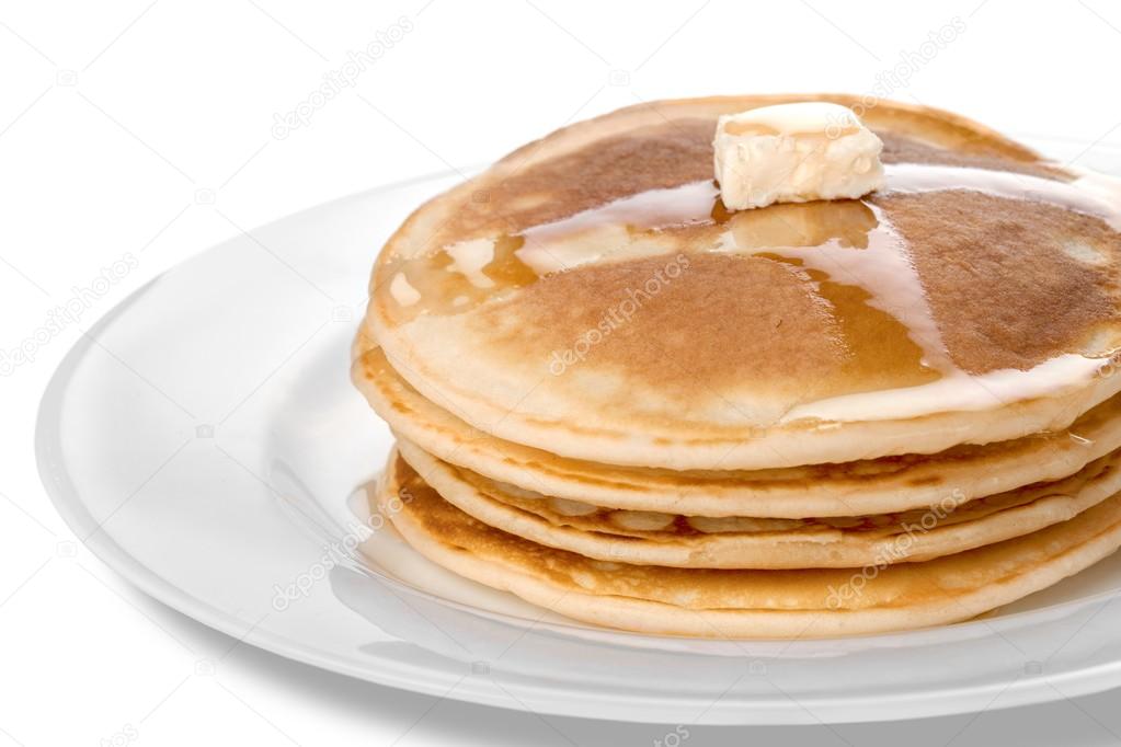 Tasty pancakes with butter