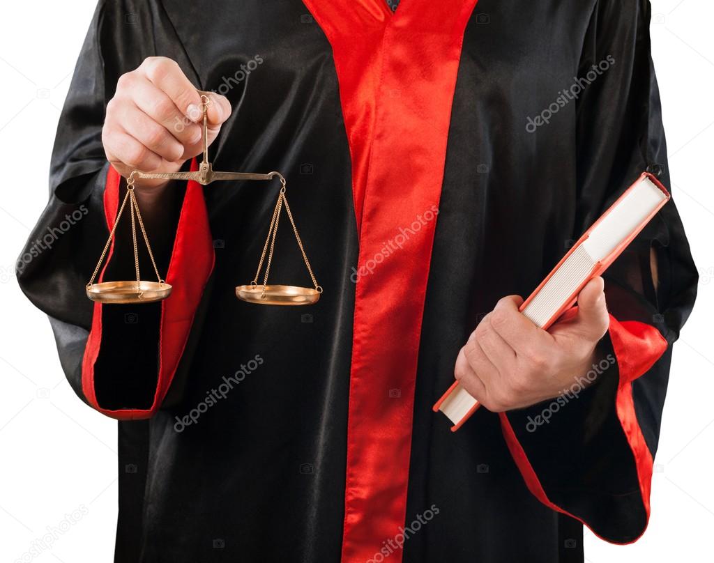  judge with scale at courtroom