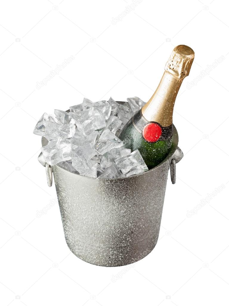 Champagne bottle in bucket