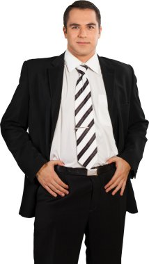 kendinden emin yakışıklı işadamı 