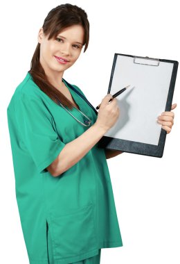 çekici genç kadın doktor