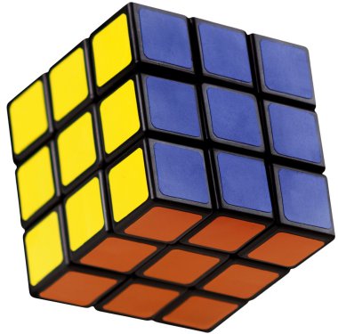 Arka plan üzerinde Rubik küpü. 