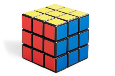 Arka plan üzerinde Rubik küpü. 