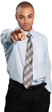 gülümseyen yakışıklı işadamı