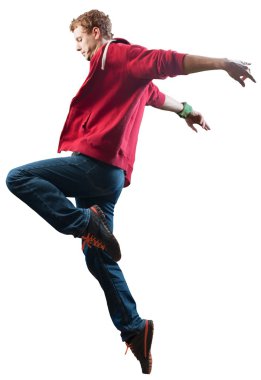 Atlama sportif yakışıklı genç