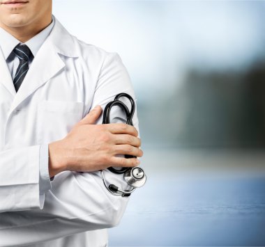 Male doctor with stethoscope