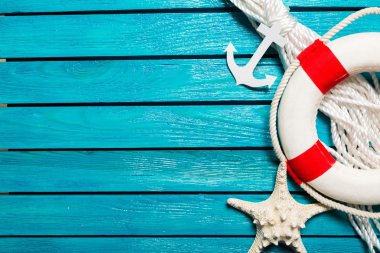 Dekoratif Lifebuoy ve çapa