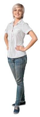 Kendine güvenen kadın izole