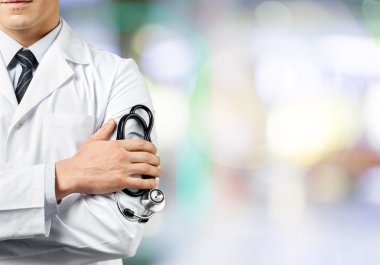 Male doctor with stethoscope