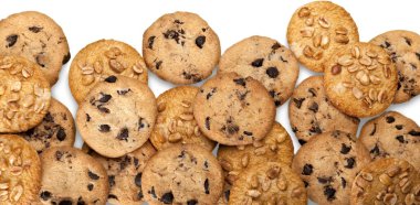 Susamlı kurabiye ve çikolata.