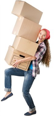yeni evime taşınmaya kadın