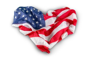 Kalp şeklinde Amerikan bayrağı