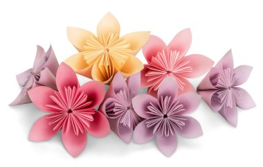 Origami çiçek arka plan üzerinde