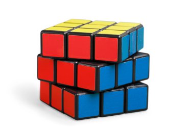 Arka plan üzerinde Rubik küpü. 