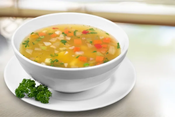 Vegetable soup isolated — Stock Photo, Image