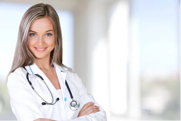 Attractive young female doctor — Stock Photo, Image