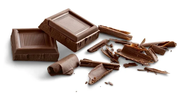 Barre de chocolat cassée — Photo