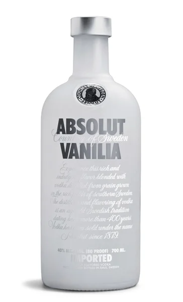 Fles van Zweedse wodka Absolut — Stockfoto