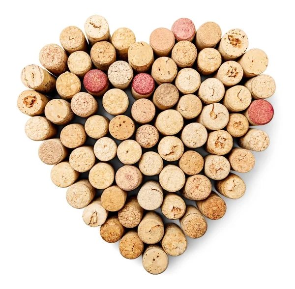 Corchos de vino en forma de corazón —  Fotos de Stock