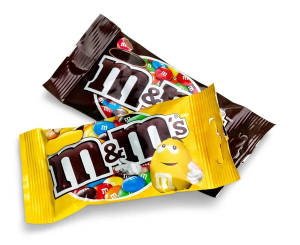 Gros plan des bonbons au chocolat au lait de M & M — Photo