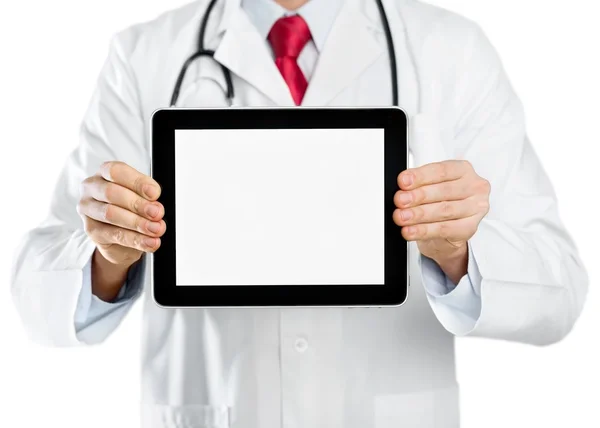 Retrato de Doctor con tableta pc — Foto de Stock