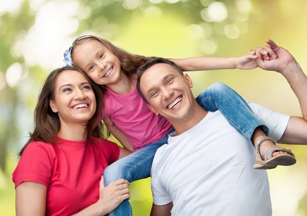 Happy cheerful family — Stock Photo, Image