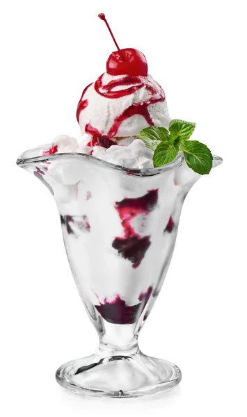 Berry glass i glasskål — Stockfoto