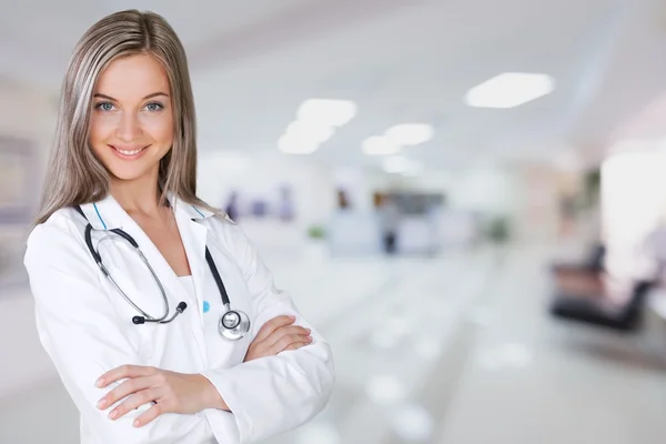 Attractive young female doctor — Stock Photo, Image