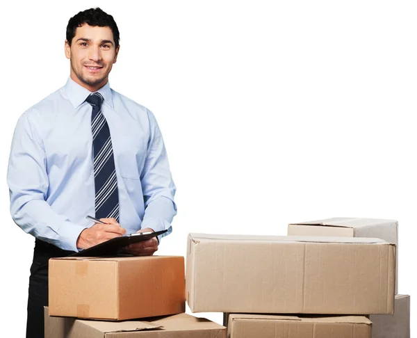 Retrato de hombre de negocios feliz — Foto de Stock