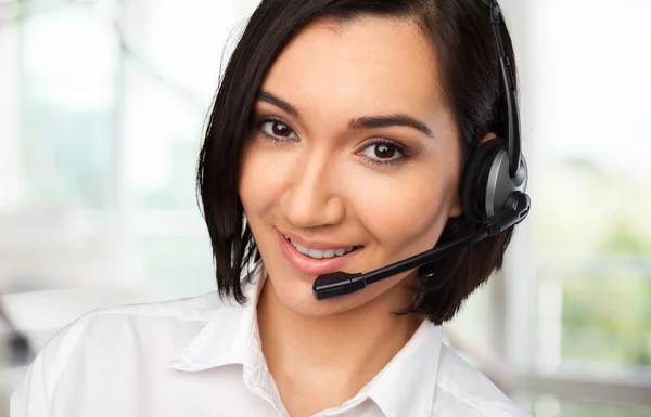 Woman Call Center operator — Stock Photo, Image