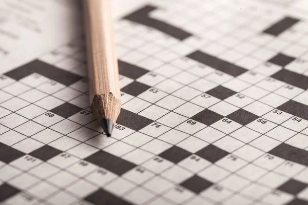 クロスワード パズルと鉛筆 — ストック写真
