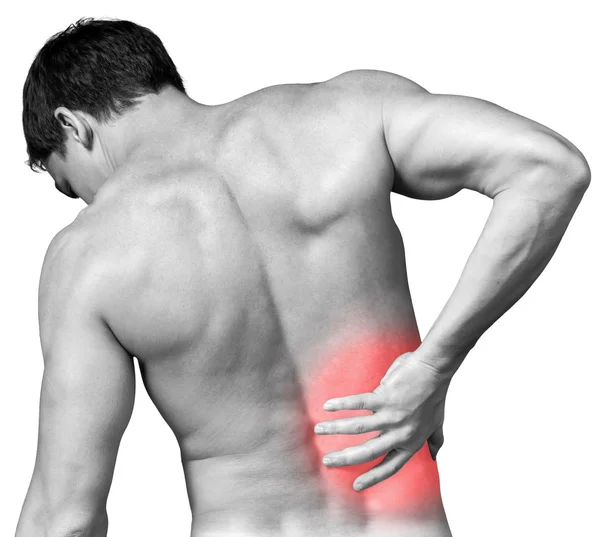 Strong man with back pain — Stock Photo, Image