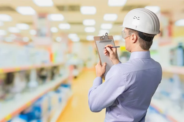 Engenheiro a tomar nota . — Fotografia de Stock