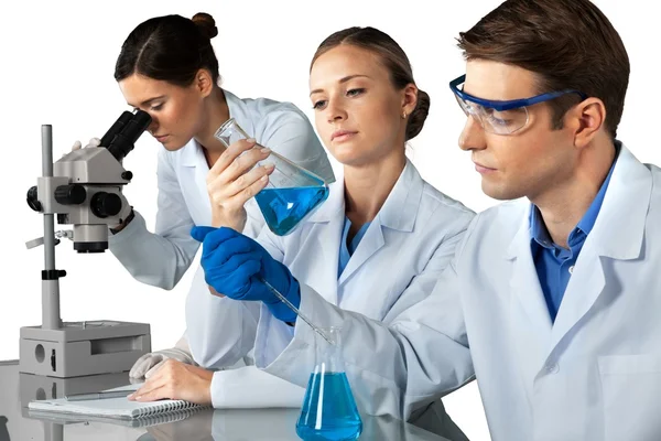 Wetenschappers die in het laboratorium werken — Stockfoto