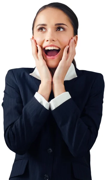 Retrato de una joven empresaria emocionada —  Fotos de Stock