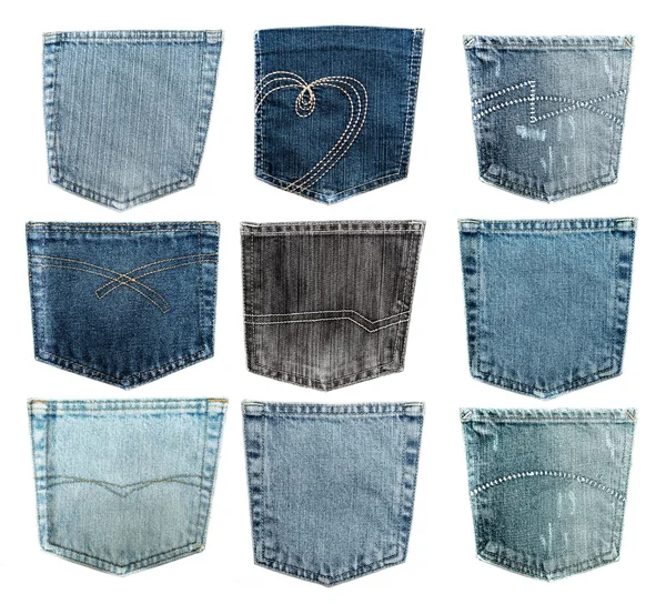 Denim back pocket