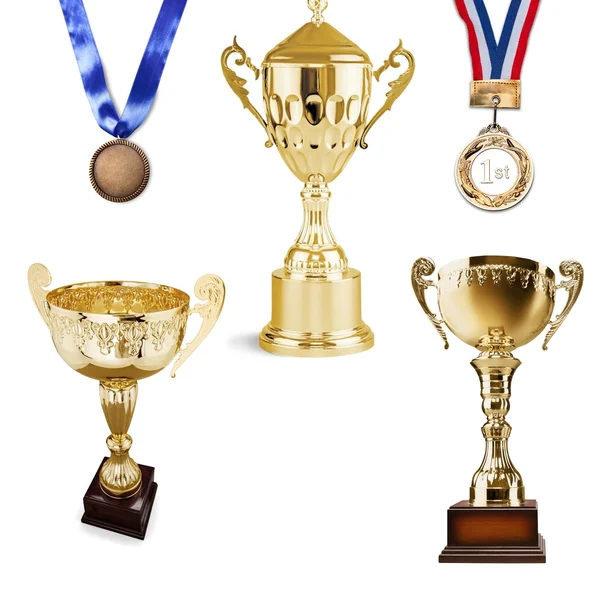 Variety goblets and medals — Stock Photo, Image